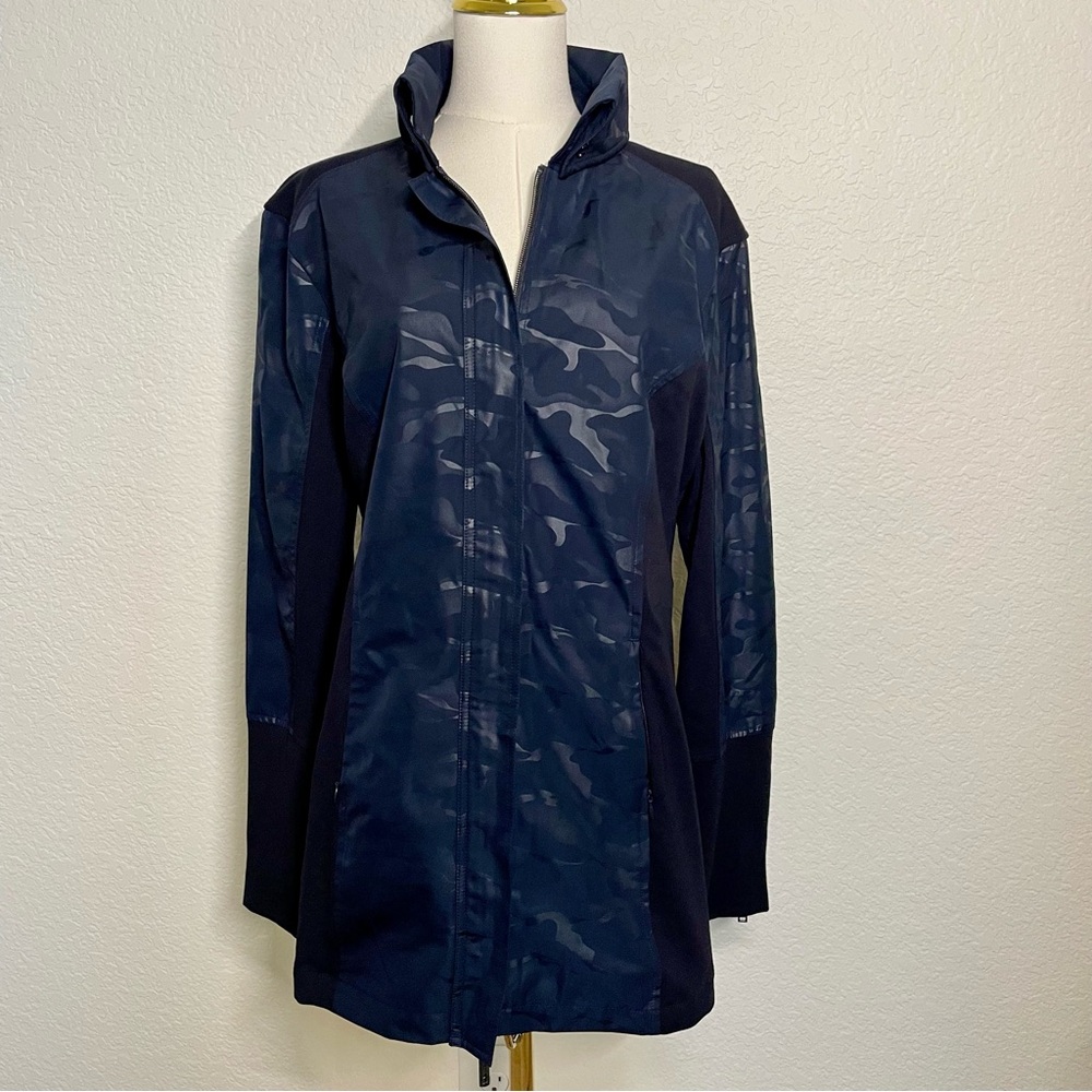 Anatomie Navy Blue Camo Zip-Up Jacket